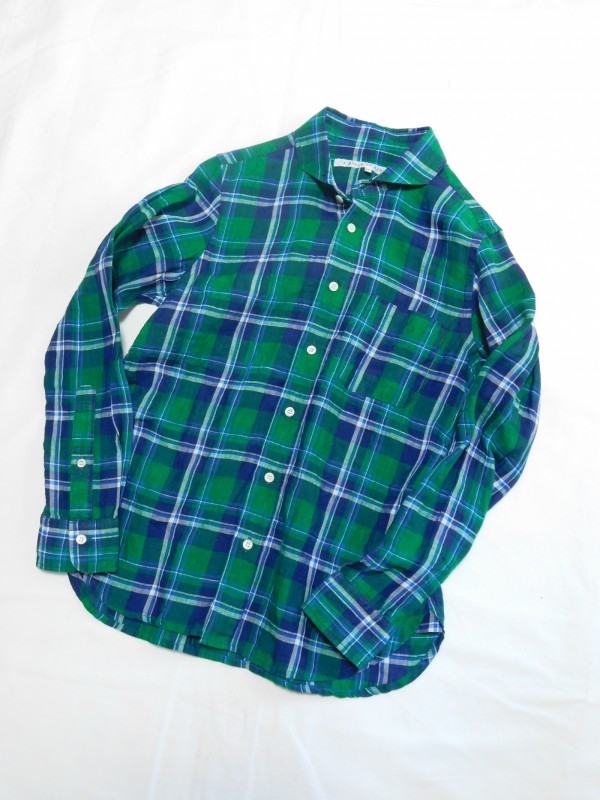 417113 サンタモニカシャツ ￥15.000+tax Col.#1ピンク系#2グリーン系 Size#1#2 Del.2月